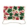 Childlike Hand-Beaded Turtle Coral Clutch