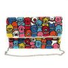 Childlike cute dog cluster hand-beaded clutch