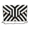Minimalist geometric contrast beaded envelope bag