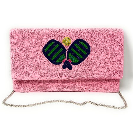 Sweet Tennis Party Hand-Beaded Clutch